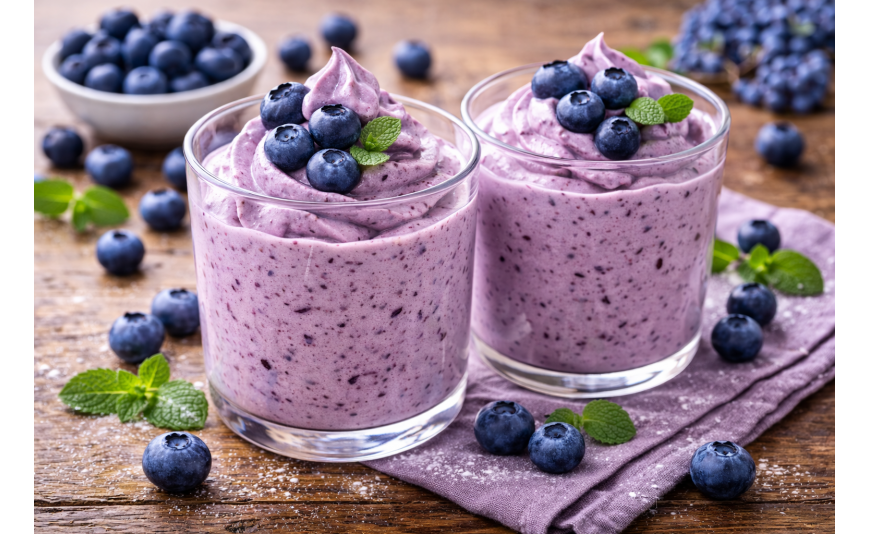 Mousse aux myrtilles