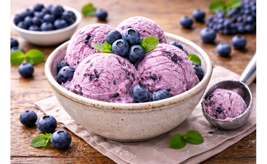 Glace aux myrtilles