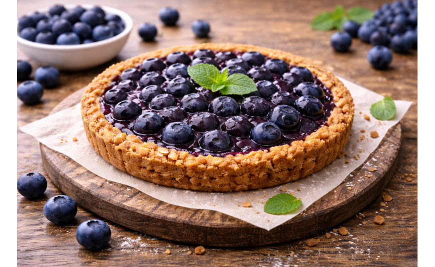 Tarte express aux myrtilles